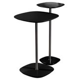 Conjunto 2 Mesa Lateral Florença Preto Em Metal Preto