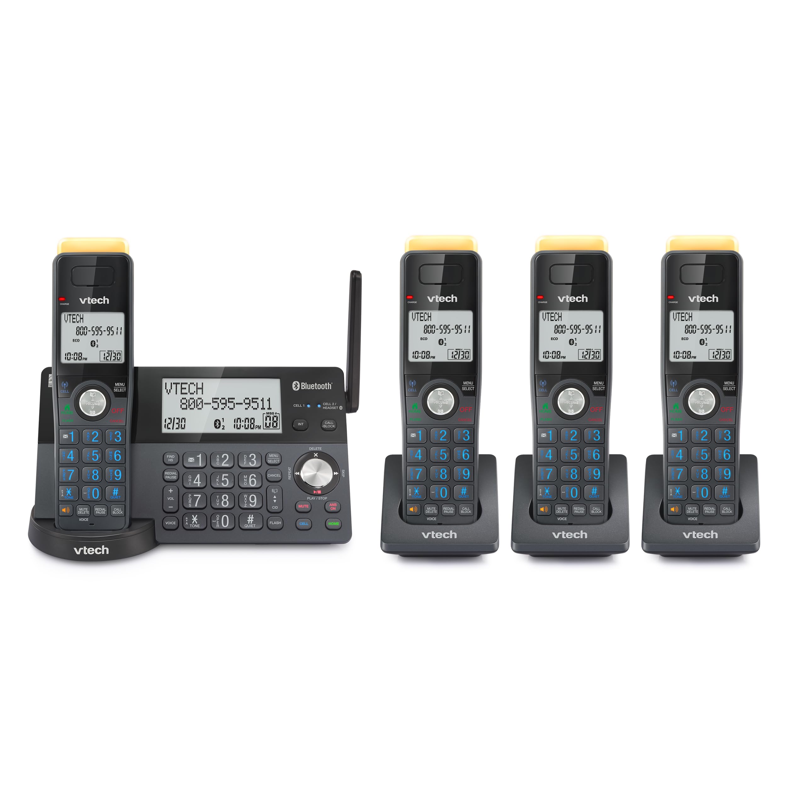 Telefone Sem Fio Vtech Is8128-41 Super Long Range Com 4 Aparelhos