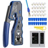 Kit De Ferramentas De Crimpagem Ywnegwe Rj45 Pass Through Ethernet Cat6