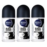 Desodorante Nivea Para Homens Invisível Para Preto E Branco 48h 50ml X3