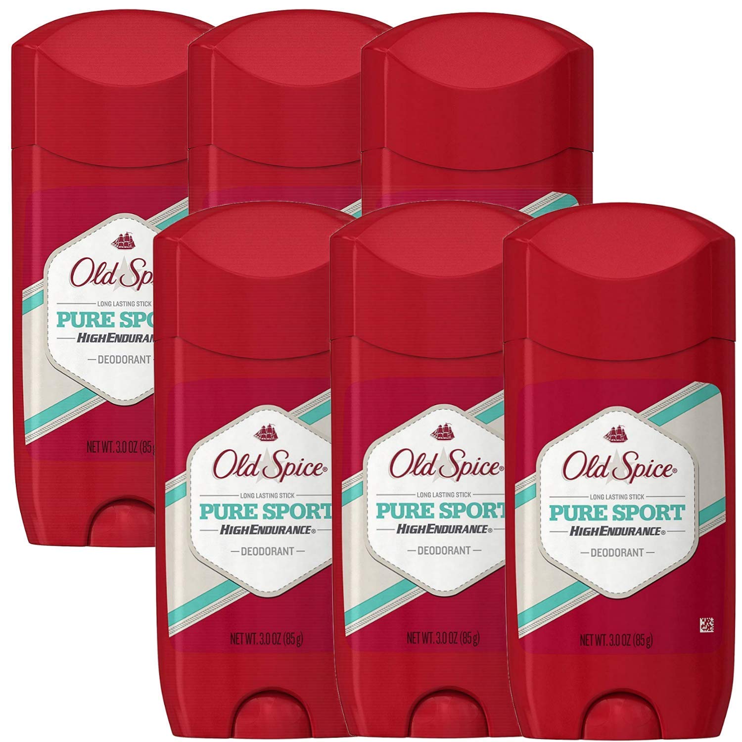 Desodorante Old Spice High Endurance Pure Sport 85 G X 6 Pacotes