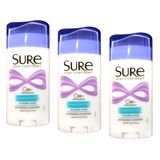 Desodorante Corporal Sure Invisible Solid Unperfumed 75 Ml (pacote Com 3)