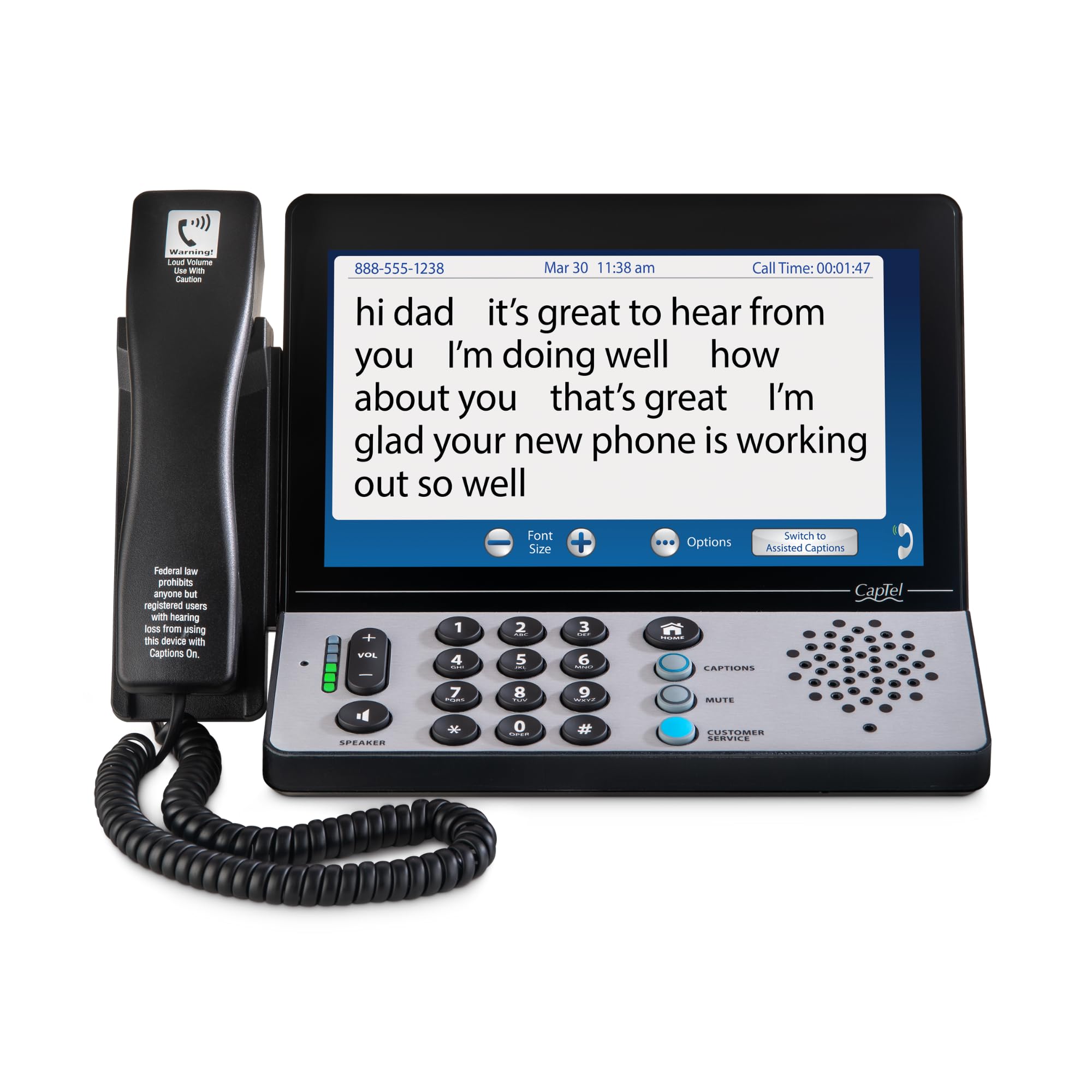 Telefone Legendado Hamilton Captel 2400ispnbt 40db