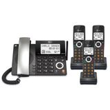 Telefone Residencial At&amp;t Dect 6.0 Com Fio/sem Fio Com 3 Aparelhos Cl84318