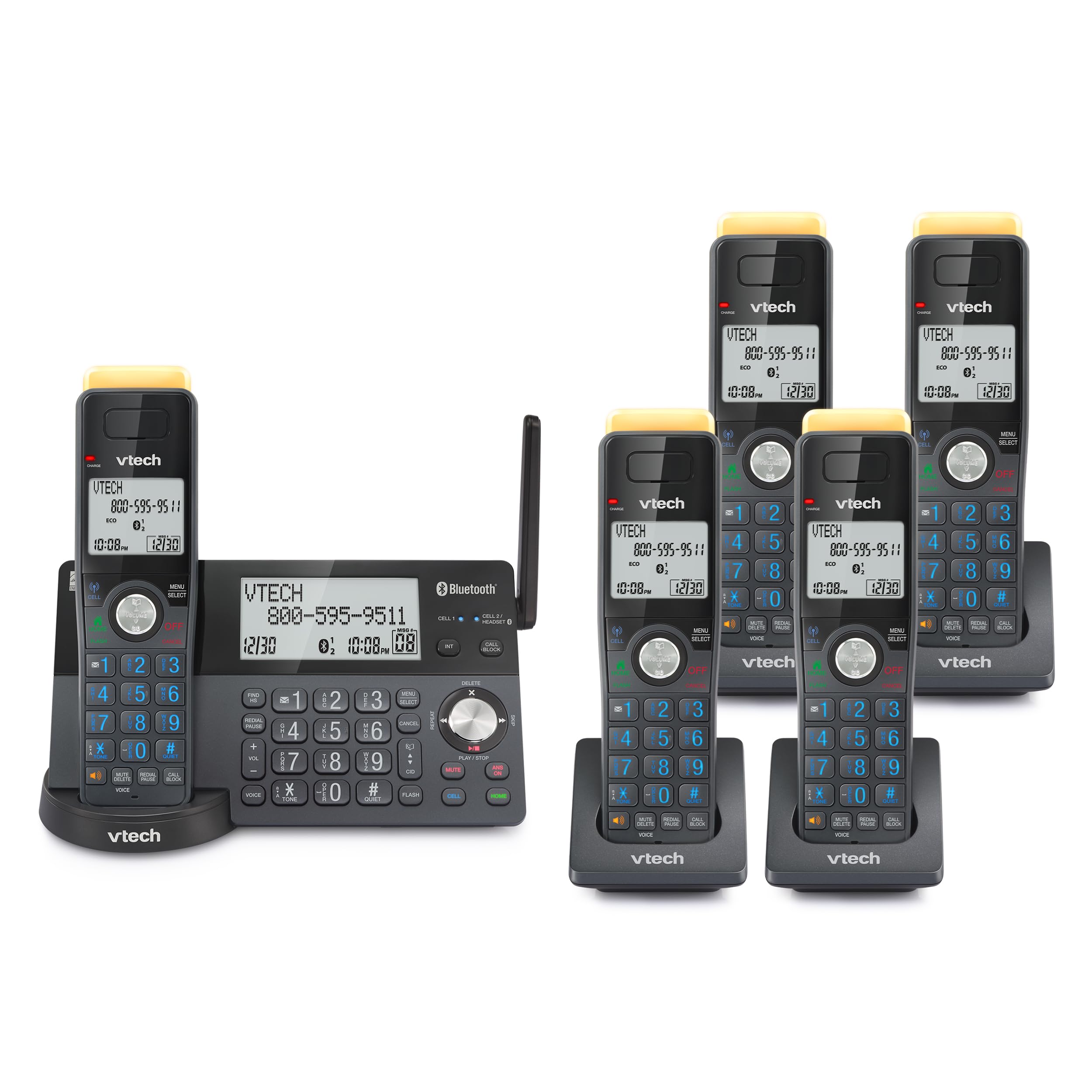 Telefone Sem Fio Vtech Is8128-51 Super Long Range Com 5 Aparelhos