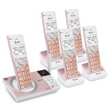 Telefone Sem Fio At&amp;t Cl82557 Dect 6.0 Com 5 Aparelhos Com Secretária Eletrônica