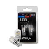 Par Lâmpada Led Branca Esmagada T10 13 Smd-4014 Retrofit 6000k 12v