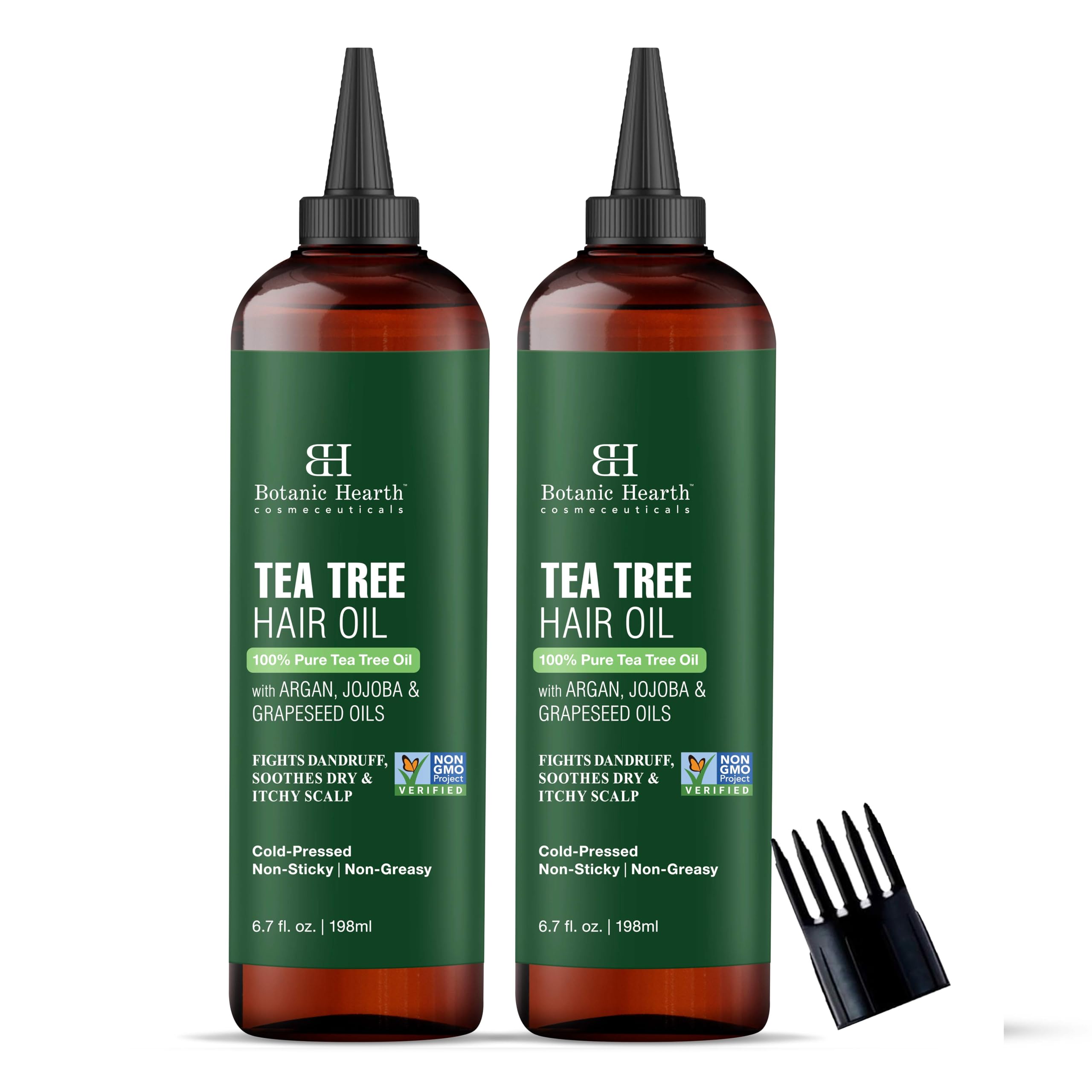 Óleo De Cabelo Botanic Hearth 100% Pure Tea Tree 200 Ml (pacote Com 2)