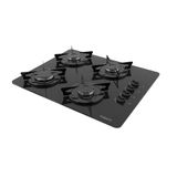 Fogão Cooktop 4 Bocas Mesa Em Vidro Preto Fogatti Esmaltado 27000101-02 Bivolt