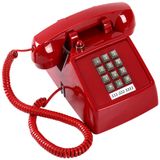 Telefone Fixo Htmengt Traditional Red Classic 2500 Analógico