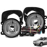 Kit Farol De Milha Logan Sandero Clio Duster Botão Alternativo