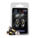 Par Lâmpada Led Branca Torpedo 36 Mm 3 Smd-2835 6000k 12v Shocklight