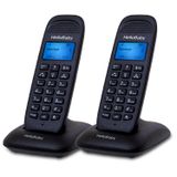Telefone Sem Fio Hellobaby Dect 6.0 Com 2 Aparelhos De Alcance De 1000 Pés