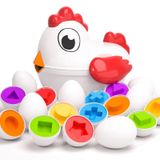 Brinquedo Separador Temi Toddler Chicken Com 6 Ovos De Brinquedo Para Crianças A Partir De 3 Anos