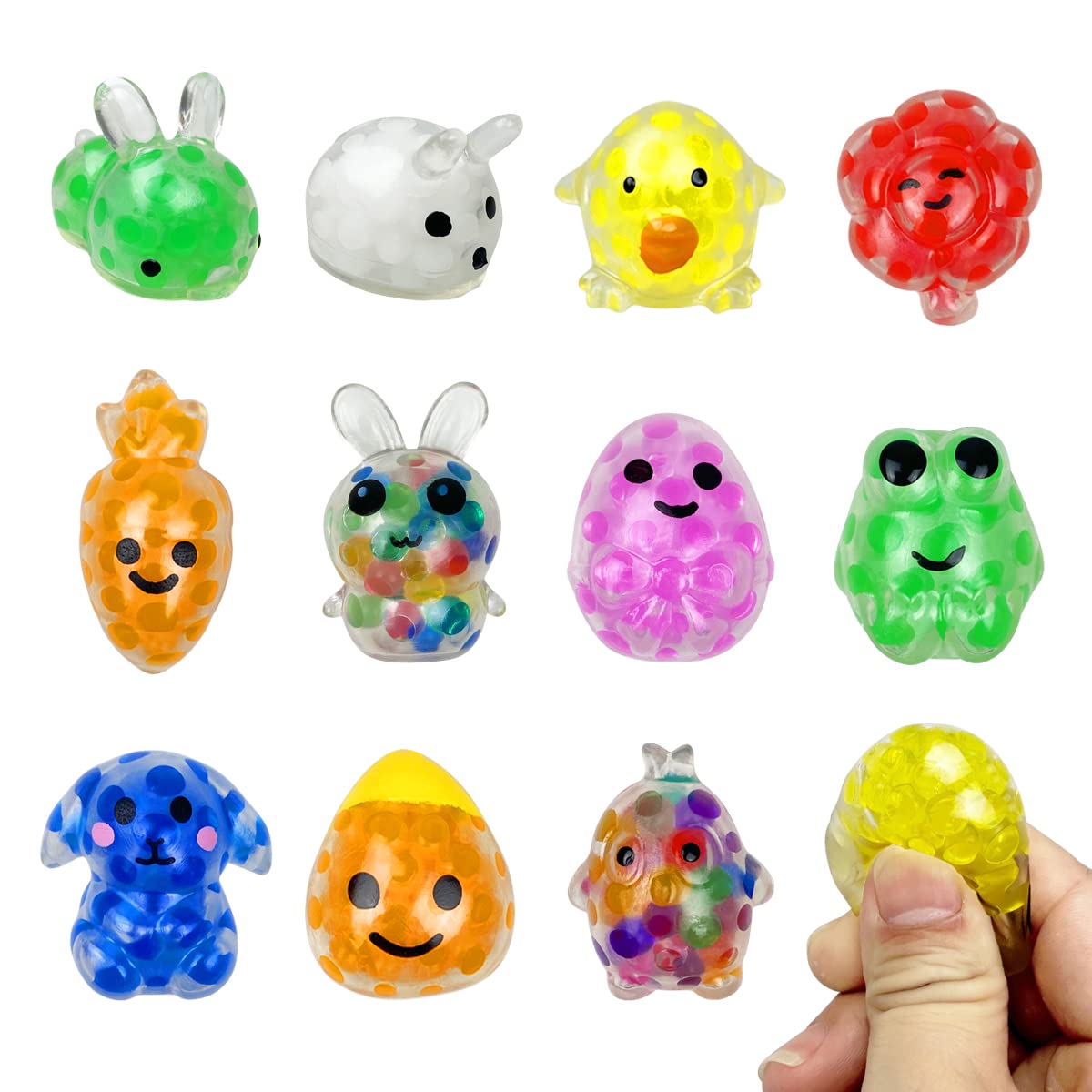Stress Balls Qingqiu Easter Mini, 12 Peças Para Presentes De Páscoa