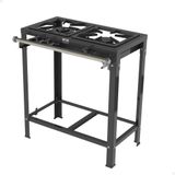Fogão Industrial Progás Pmsd-21 G2 2 Bocas A Gás 1 Boca Dupla E 1 Boca Simples Sem Forno P42569