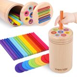 Brinquedos Montessori Yhhytoy Para Criança De 3 Anos Que Classifica Cores