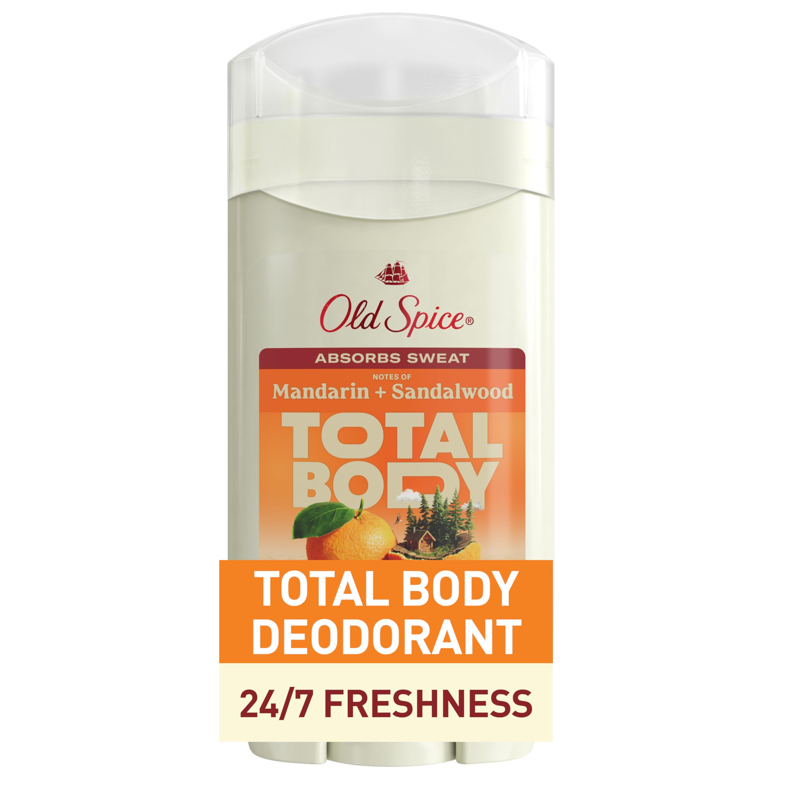 Desodorante Em Bastão Old Spice Whole Body Mandarin + Sandalwood