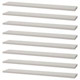 Kit 8 Prateleiras 50 X 20cm Branca Suporte Invisível