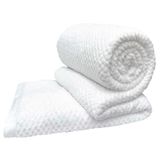 Cobertor Manta Casal Queen King Extra Macio Popcorn Branco