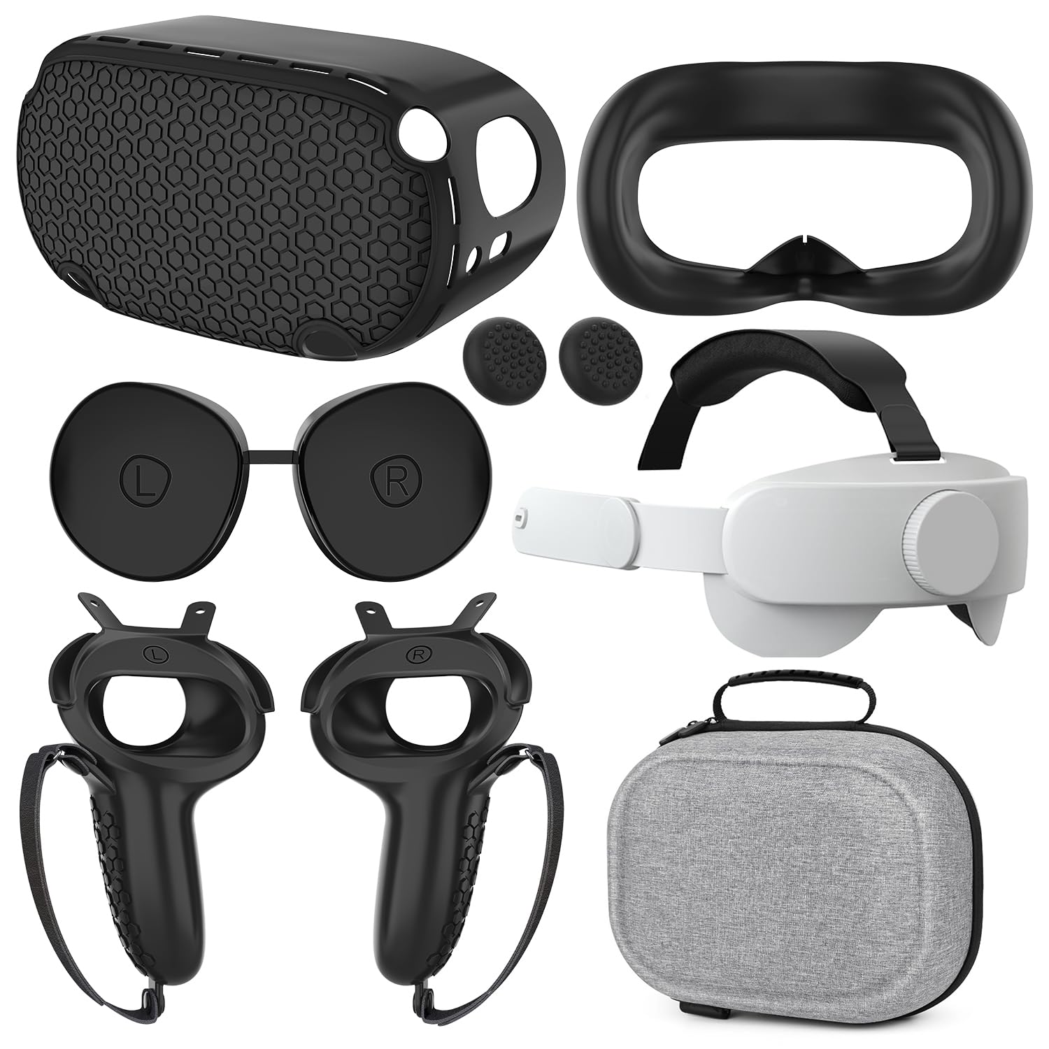 Kit De Acessórios Vznek Para Oculus Quest 2, Alça De Cabeça