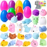 Ovos De Páscoa Pré-cheios Mochi Squishy Toy Joyin 24 Unidades