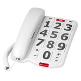 Telefone Com Fio Vdtg, Chave Grande, Volume Ajustável Para Idosos