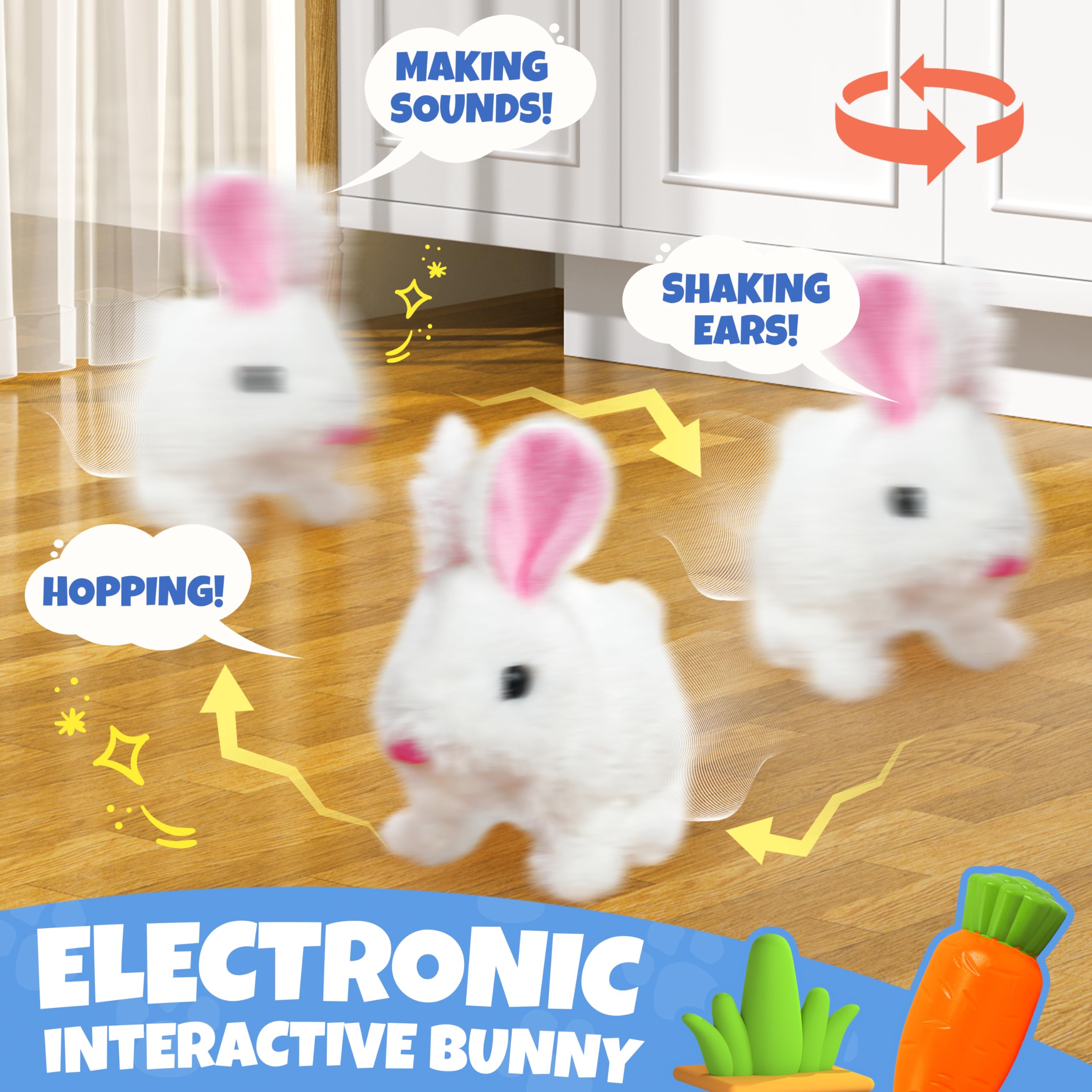 Brinquedo Hopping Bunny Smilesskiddo Electronic Jumping Rabbit