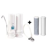 Purificador De Água Bbi Double 230 Filtro Agua Multi 1500 + Reposição Refil Extra Cor Branco