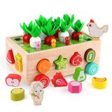 Jardim De Madeira Toy Skyfield Montessori Para Bebês De 1 A 3 Anos