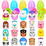 Ovos De Páscoa Com Brinquedos Animal Squishy, Pacote Com 20 Unidades Para Crianças