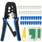 Kit De Ferramentas De Crimpagem Ywnegwe Rj45 Ethernet Rj11 Rj12 Com Testador