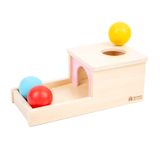 Caixa Montessori Object Permanence Adena Com Bandeja E 3 Bolas