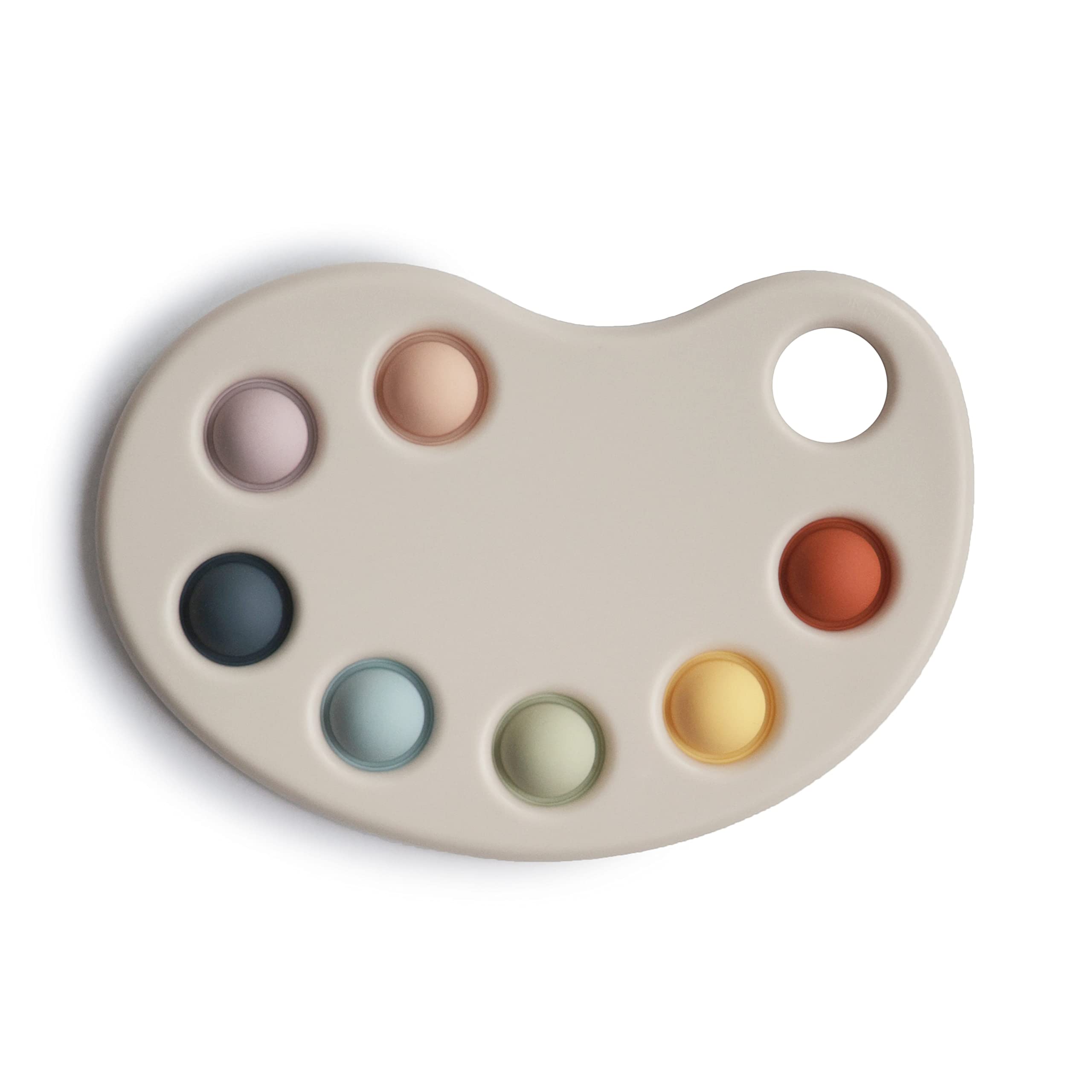 Paint Palette Press Toy Mushie Para Crianças Com Mais De 10 Meses