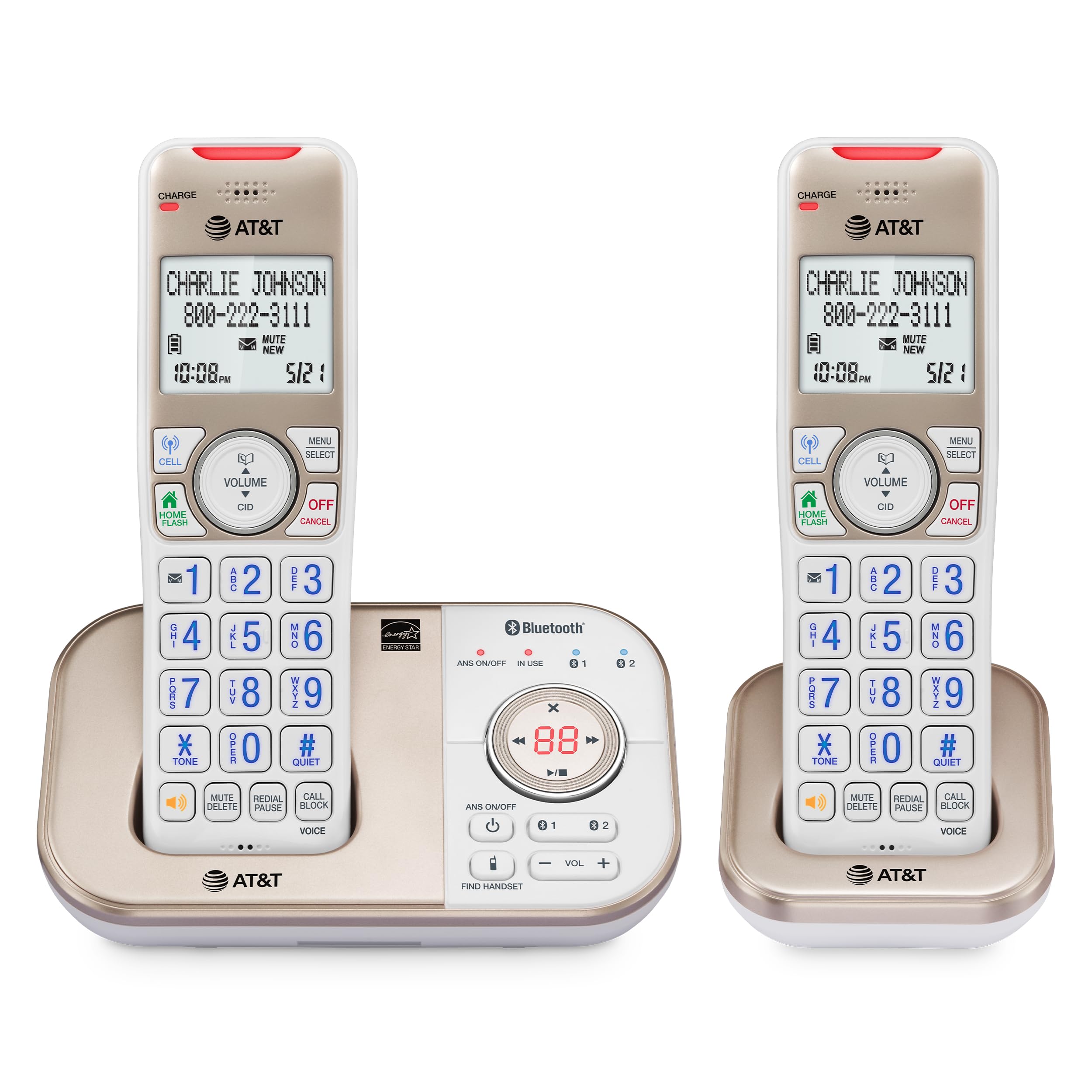 Telefone Sem Fio At&amp;t Dect 6.0 Bluetooth Com Secretária Eletrônica