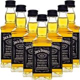 Kit 7 Miniatura Whisky Uísque Jack Daniels N7 Original 50ml