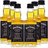 Kit 6 Miniatura Whisky Uísque Jack Daniels N7 Original 50ml