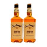 Kit 2 Garrafas Whisky Jack Daniels Honney 1 Litro