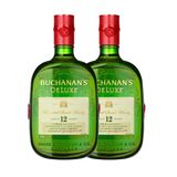 Kit 2 Garrafas Whisky Buchanan&#39;s 12 Anos 1 Litro