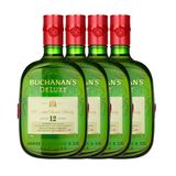 Kit 4 Garrafas Whisky Buchanan&#39;s 12 Anos 1 Litro