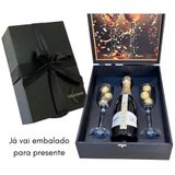 Kit Espumante Chandon 750ml Presente 2 Taças Ferrero Rocher