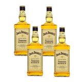 Kit 4 Whisky Jack Daniel&#39;s Honey Original 375ml Uísque