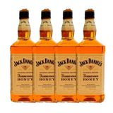 Kit 4 Garrafas Whisky Jack Daniels Honney 1 Litro