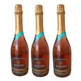Kit Espumante Aurora Rosé Zero Álcool 750ml 3 Unidades