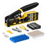 Kit De Ferramentas De Crimpagem Zoerax Rj45 Crimp Tools Com Testador De Cabos