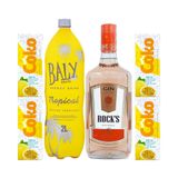 Gin Rock&#39;s Sunset 1l + Energético Baly 2l + 4 Coko