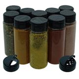 Pote Tempero Kit Potes Tampa Dosadora Dupla Mantimento T140 Titulos 10 Potes