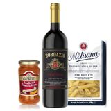 Kit Jantar Especial Dia dos Namorados Vinho + Massa e Molho Pesto de Tomate