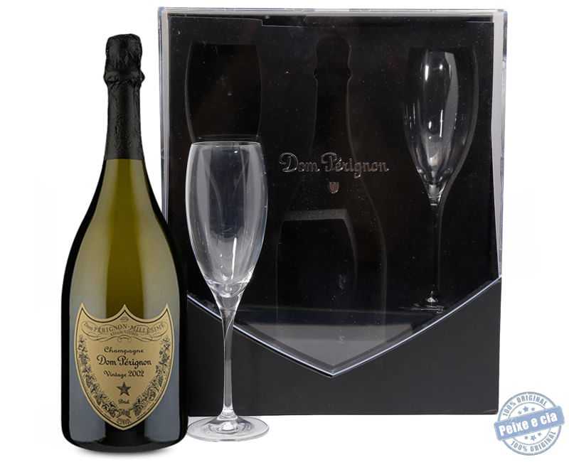 Champagne Dom Perignon Vintage 2002 + 2 Taças Exclusivas - Carrefour