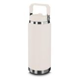 Garrafa Térmica Parede Dupla Em Aço Inox Branca 900ml Com Alça